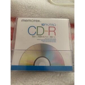 Memorex 10 Pack CD-R 52X/700MB/80Min Sealed  (Brand New)